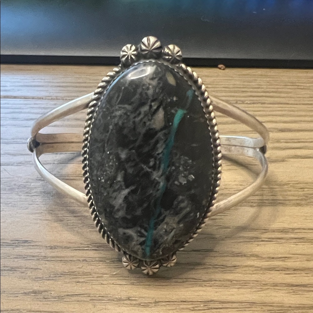 Donovan Nez Blue Moon Turquoise Cuff
